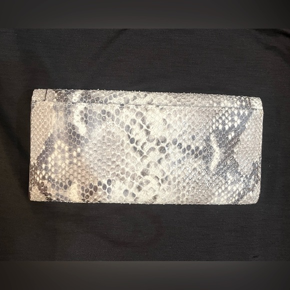 NWT-Coach Leather Embossed Python Print Slim Envelope Wallet - Picture 2 of 12